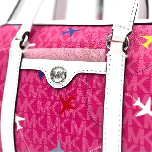 Michael Kors Small Travel Duffle Xbody Bag - Dragonfruit - Picture 7 of 8